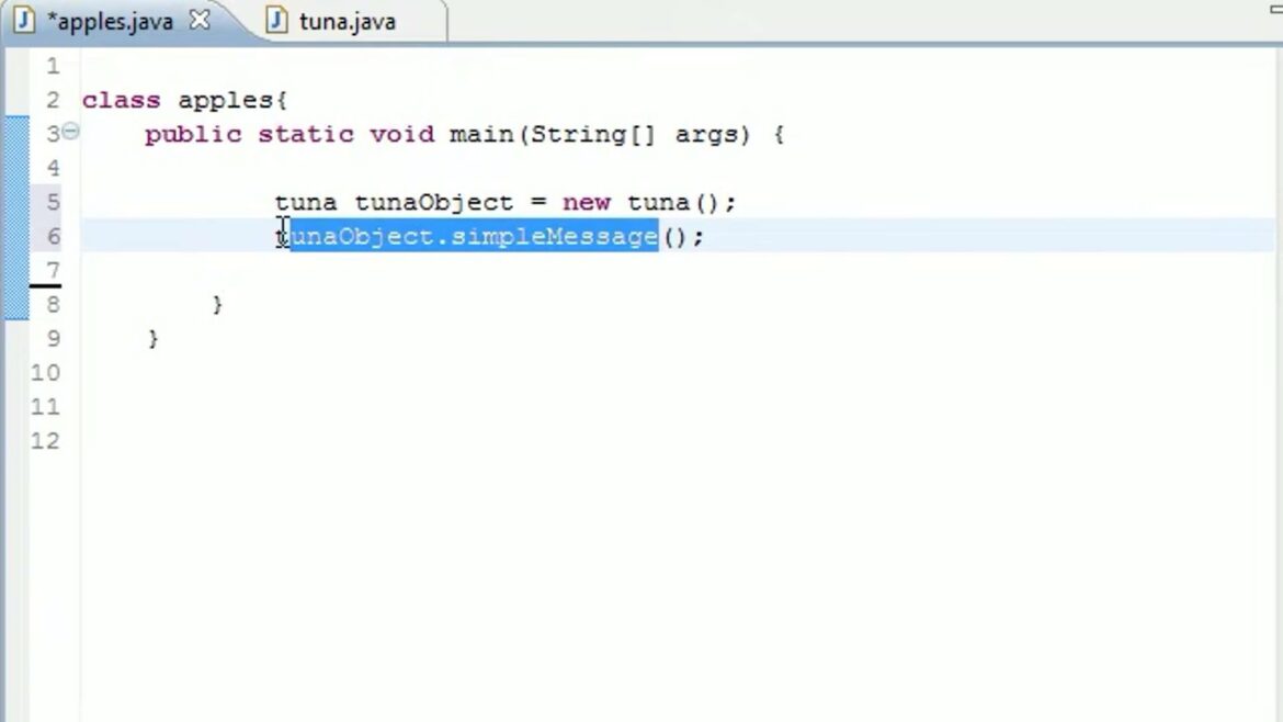 Example of using java multiple classes