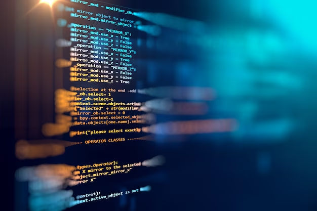 Program code on a computer screen