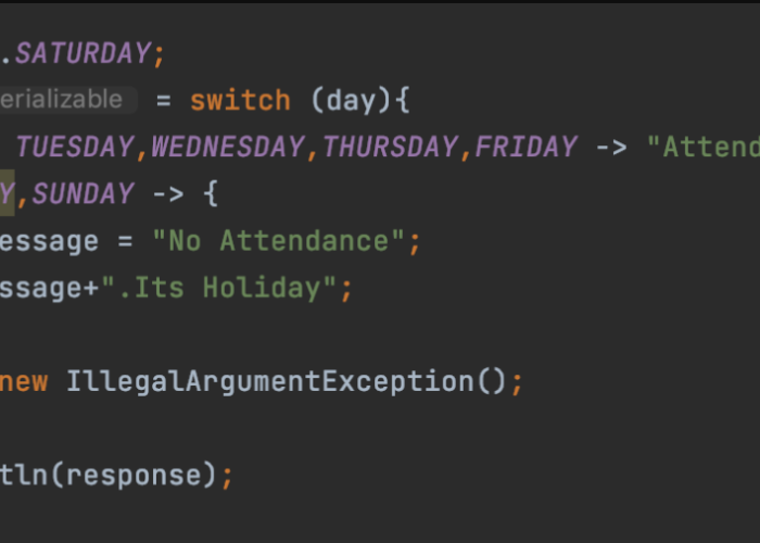 String in Case of a Switch in Java