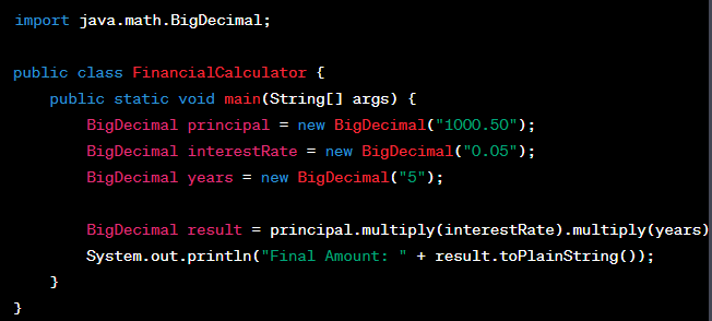 BigDecimal vs. Double in Financial Calculations